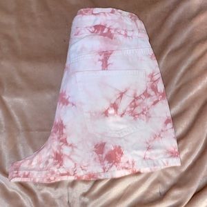 Pink dye shorts